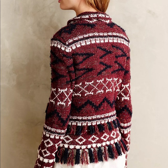 Anthropologie Moth Fringed Veras Cardigan - Picture 5 of 15